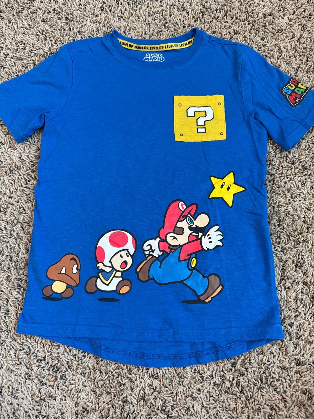 Nintendo Blue Kids Short-Sleeve Mario & Toad Graphic Tee